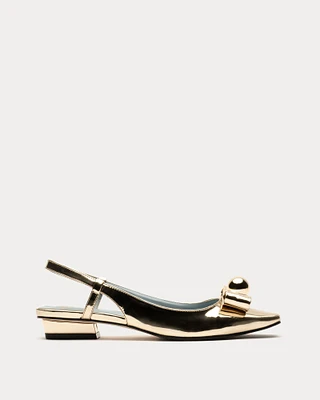 Aubrey Slingback Flat Platino