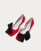 McCall Grace Velvet Bow Mini Block Heel