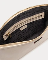 Poppy Crossbody Glazed Leather Oyster