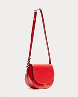 Ellen Saddle Bag Crinkled Leather