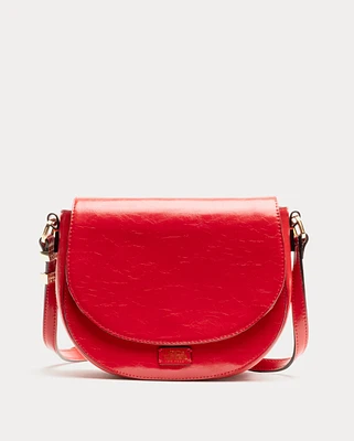 Ellen Saddle Bag Crinkled Leather