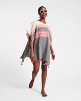 Striped Cotton Poncho