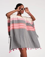 Striped Cotton Poncho