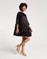 Edie Floral Mini Dress Black