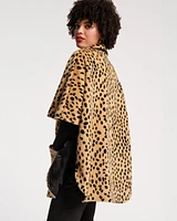 Nico Poncho Faux Fur Cheetah Print