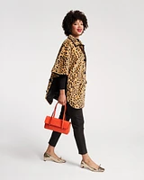 Nico Poncho Faux Fur Cheetah Print