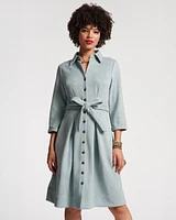 Bellini Dress Microsuede Powder Blue