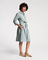 Bellini Dress Microsuede Powder Blue