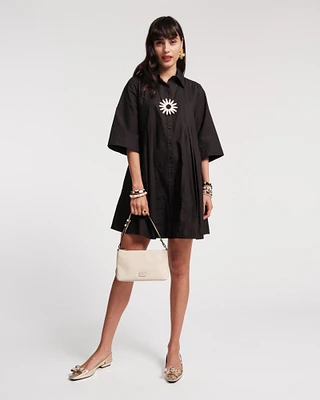 Isla Pleated Mini Shirtdress