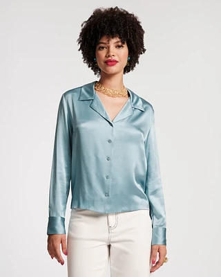 Katherine Silk Shirt French Blue