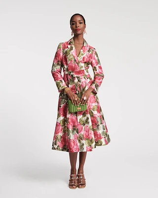 Lucille Wrap Dress Pretty Peonies