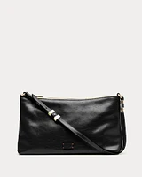 Large Freddie Shoulder Crinkled Leather Black