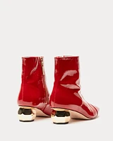 Marnie Soft Patent Crinkle Boot Cranberry