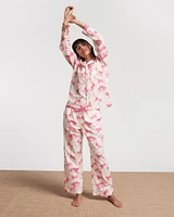 Teddy Pajama Pant Pink Monkey