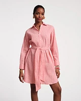 Perfect Shirtdress Puckered Stripe