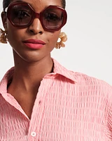 Perfect Shirtdress Puckered Stripe
