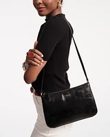 Poppy Crossbody Glazed Leather Oyster