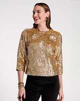 Taylor Sequin Top Floral