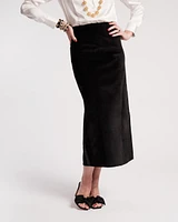 Velvet Tuxedo Maxi Skirt