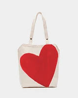 Canvas Heart  Easy Tote