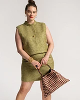 Colette Top Cedar Boucle Wool Green