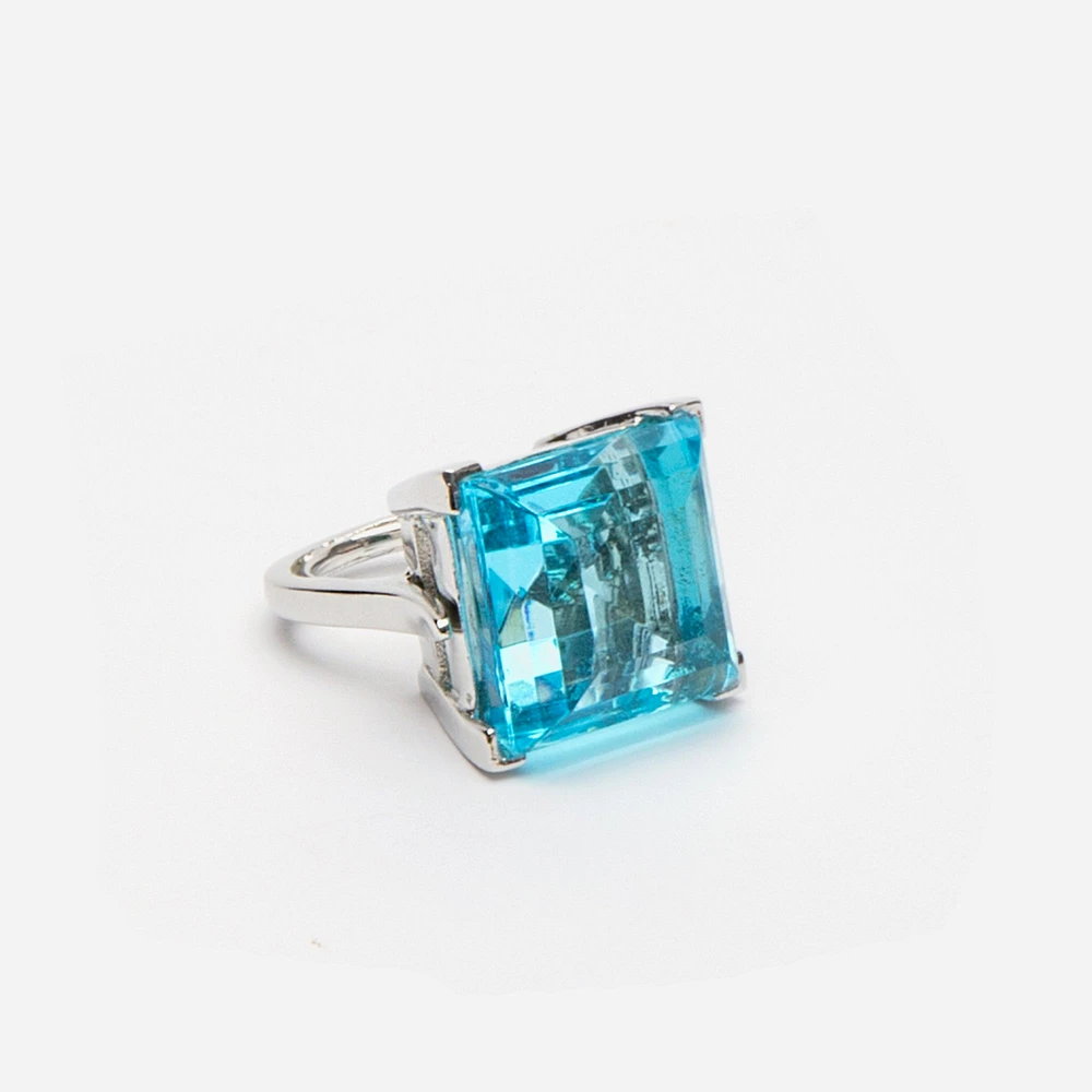 Aqua Crystal Ring