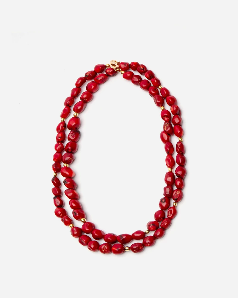 Red Pebble Necklace