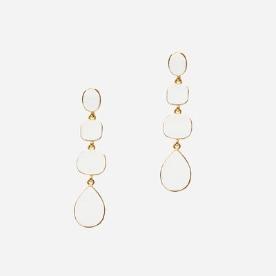 White Drop Earrings