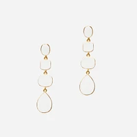 White Drop Earrings