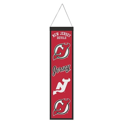 New Jersey Devils Evolution Wool Banner 8" x 32"