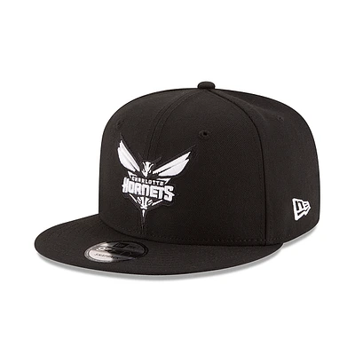 Charlotte Hornets Basic Black and White 9Fifty