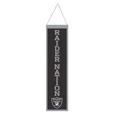 Las Vegas Raiders Evolution Wool Banner 8" x 32"