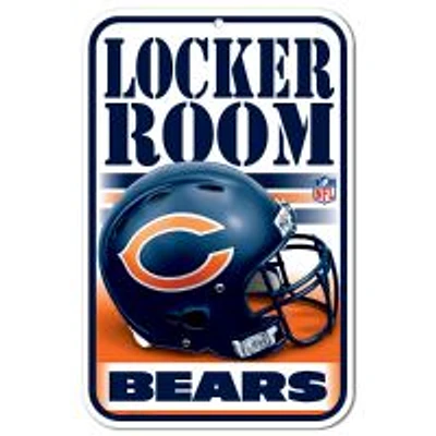Chicago Bears Plastic Sign 11" x 17"