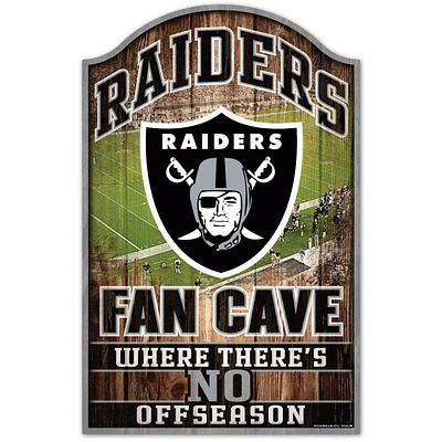 Las Vegas Raiders Fan Cave Wood Sign 11" x 17" 1/4" Thick