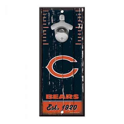 Chicago Bears Bottle Opener Sign 5" x 11"