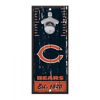 Chicago Bears Bottle Opener Sign 5" x 11"