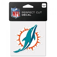 Miami Dolphins Perfect Cut Colour Decal 4" x 4"
