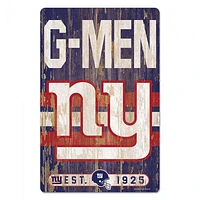 New York Giants Slogan Wood Sign 11" x 17" 1/4" Thick
