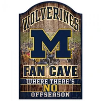 Michigan Wolverines Fan Cave Wood Sign 11" x 17" 1/4" Thick