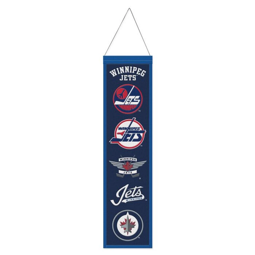 Winnipeg Jets Evolution Wool Banner 8" x 32"