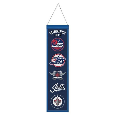 Winnipeg Jets Evolution Wool Banner 8" x 32"