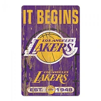 Los Angeles Lakers Slogan Wood Sign 11" x 17" 1/4" Thick