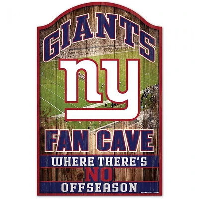 New York Giants Fan Cave Wood Sign 11" x 17" 1/4" Thick