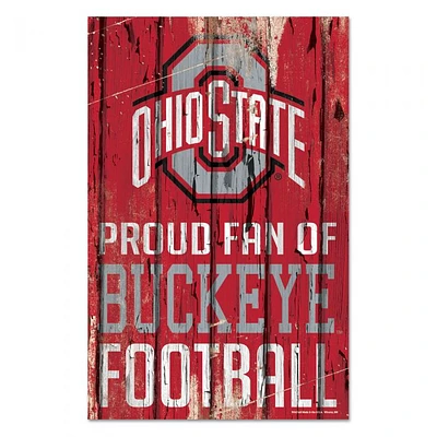 Ohio State Buckeyes Proud Wood Sign 11" x 17" 1/4" Thick