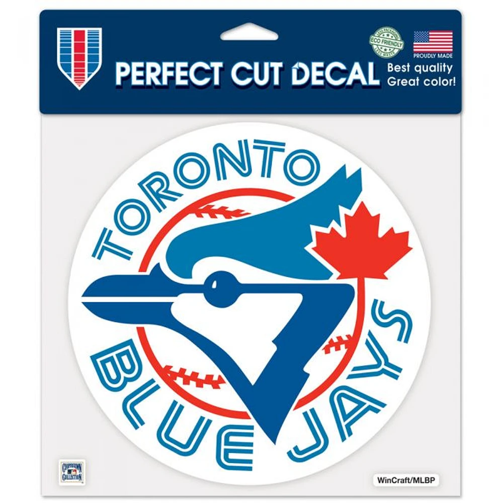 Toronto Blue Jays Cooperstown Perfect Cut Colour Decal 8" x 8"