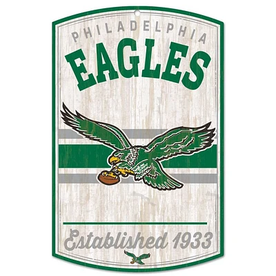Philadelphia Eagles Classic Logo Retro Wood Sign 11" x 17" 1/4" Thick