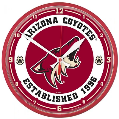 Arizona Coyotes Round Wall Clock 12.75"