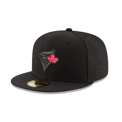 Toronto Blue Jays Black on with Red Leaf 59Fifty