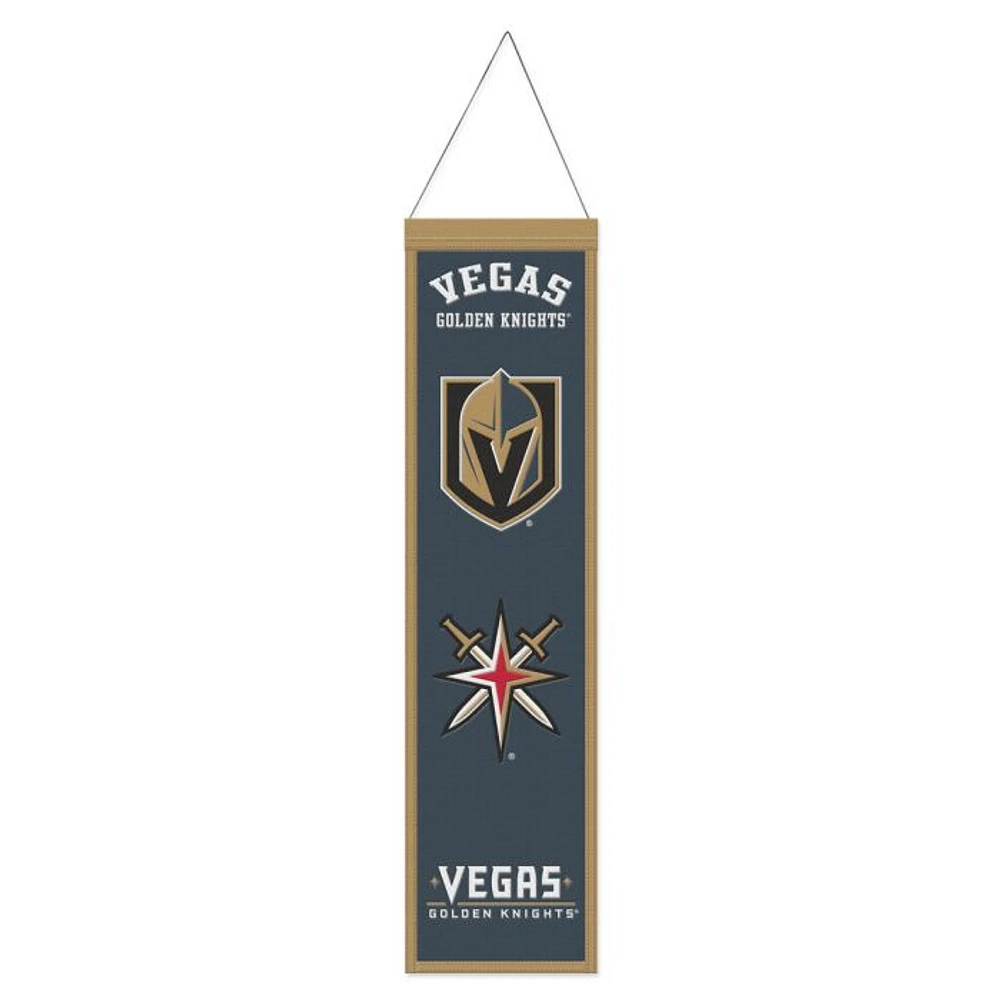 Vegas Golden Knights Evolution Wool Banner 8" x 32"