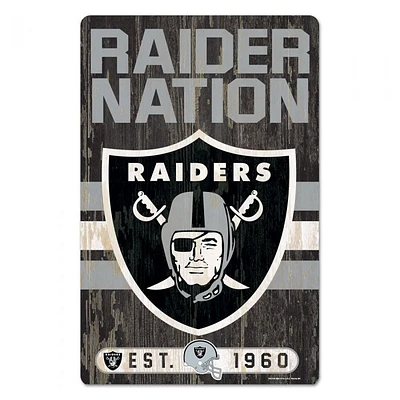 Las Vegas Raiders Slogan Wood Sign 11" x 17" 1/4" Thick